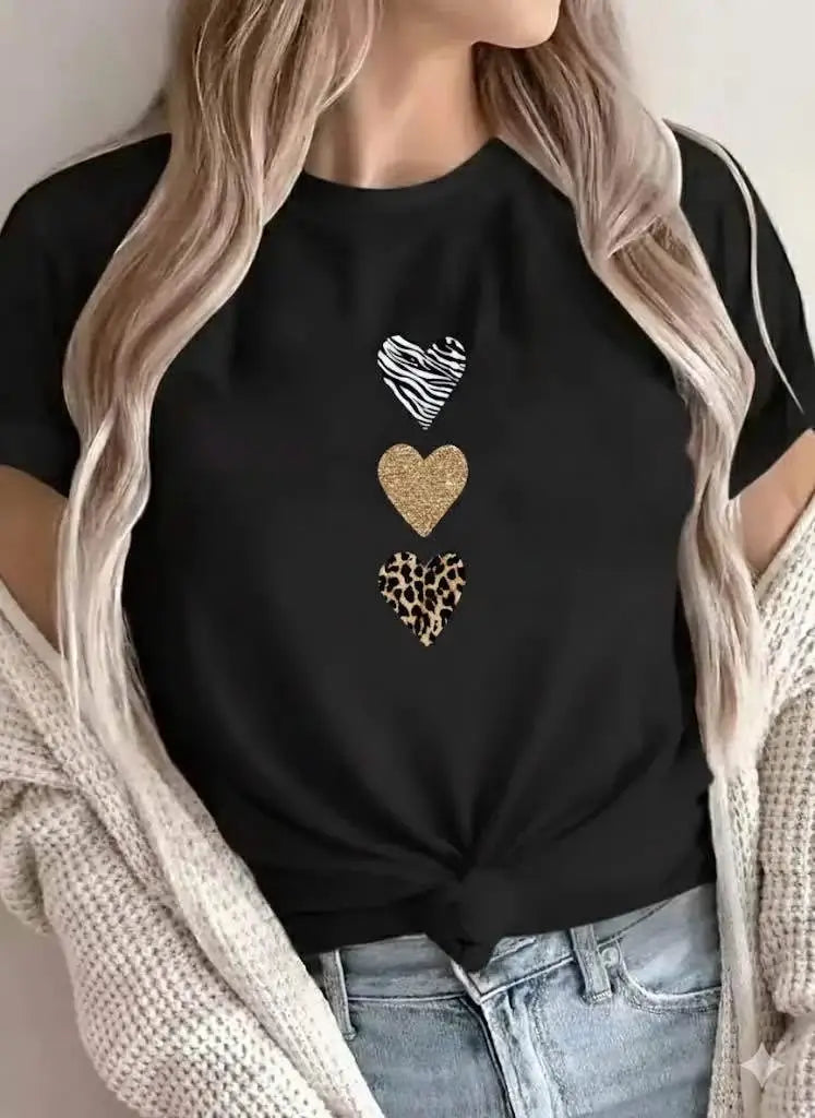 Tryckt T-shirt 100% bomull