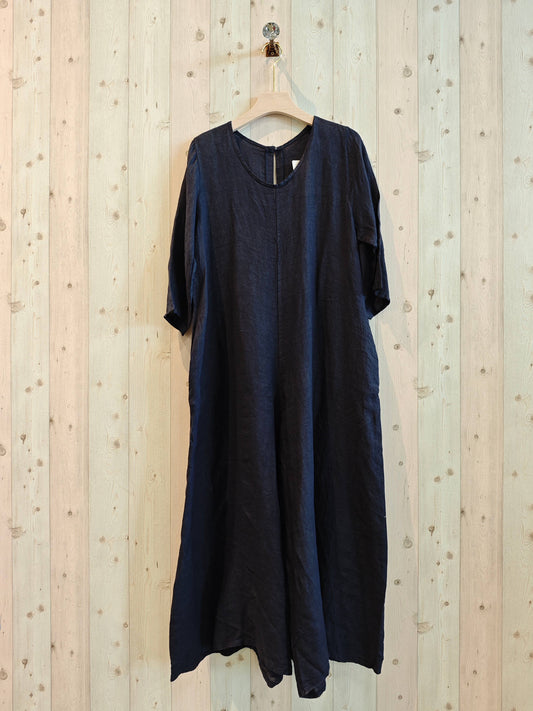 100% LINNEJUMPSUIT MED ÄRMAR