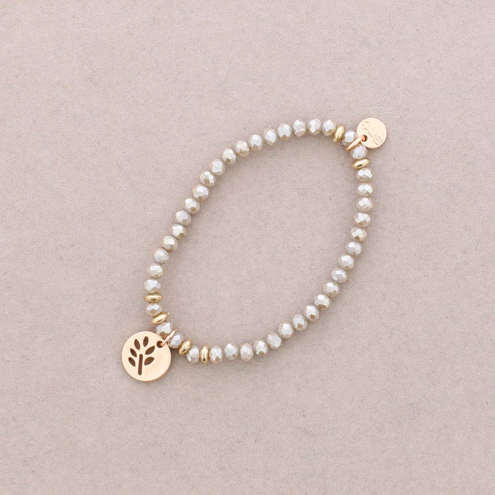 4mm fasetterat kristall elastiskt armband