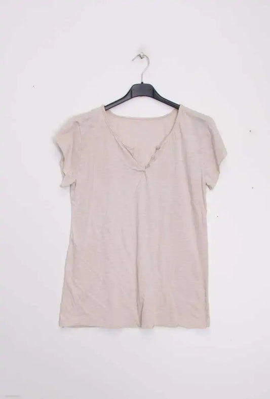 T-shirt med tunisisk krage