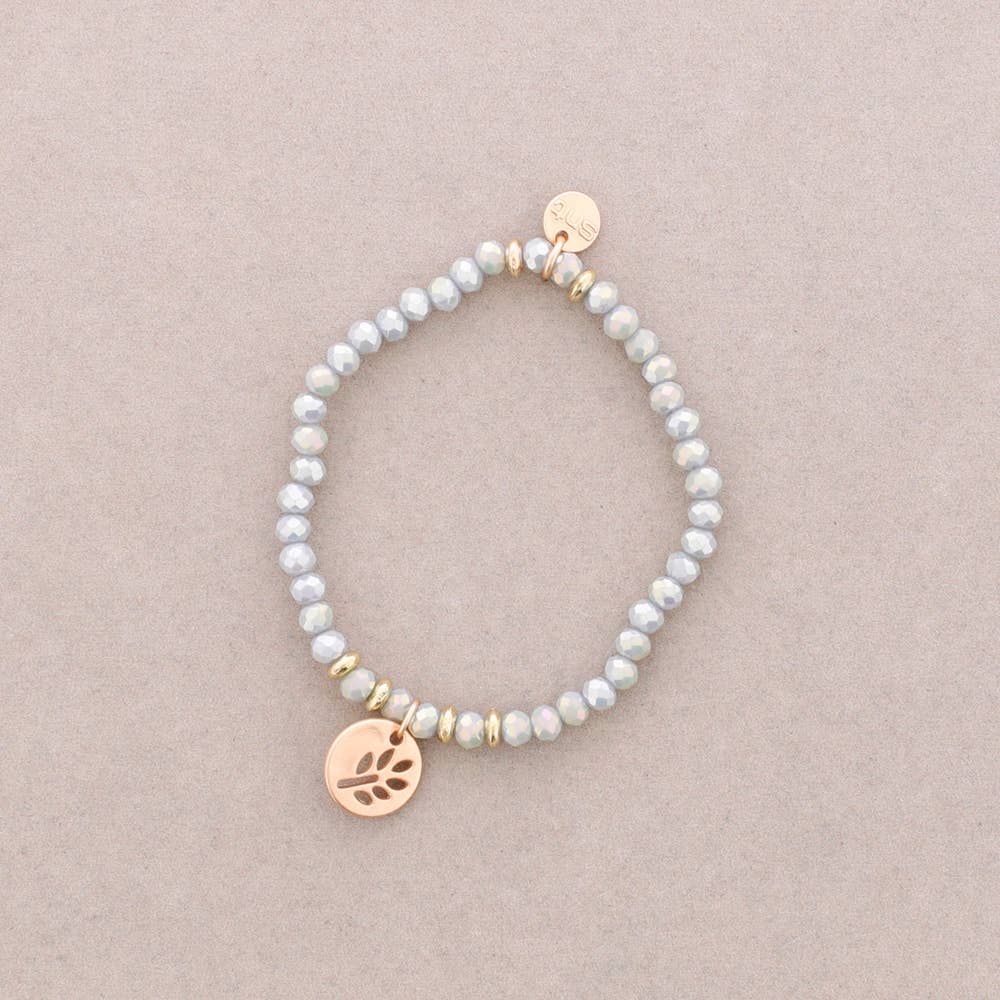4mm fasetterat kristall elastiskt armband