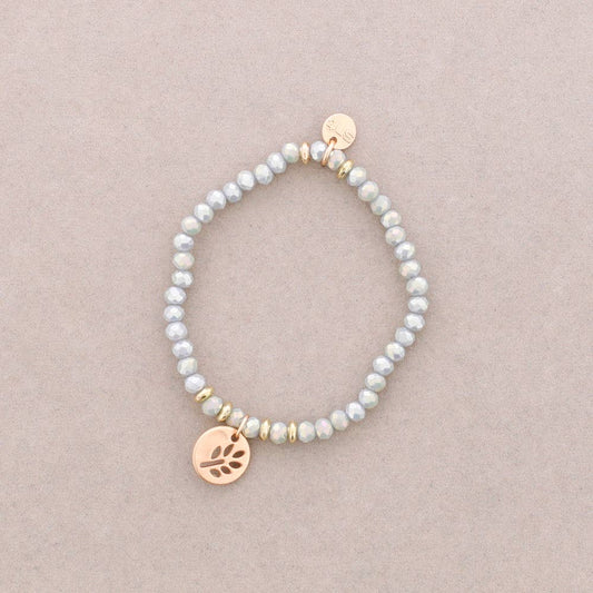 4mm fasetterat kristall elastiskt armband