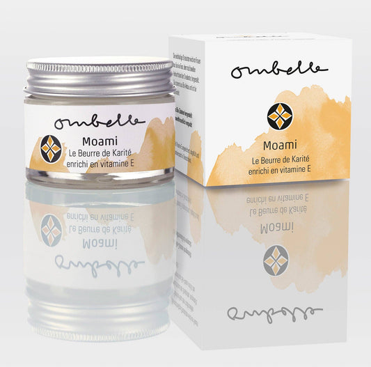 Ombelle Moami ekologiskt sheasmör, berikat med vitamin E