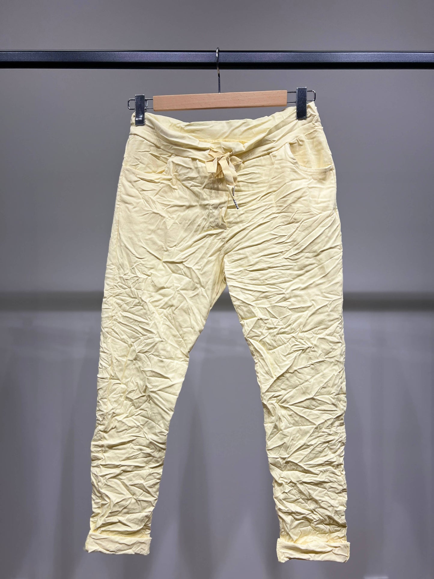 Stretch Viscose Jegging Byxor med dragsko