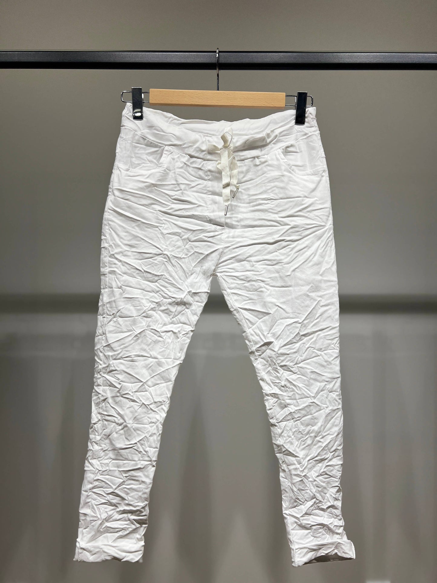 Stretch Viscose Jegging Byxor med dragsko