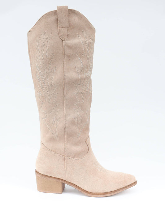 Beige cowboystövlar