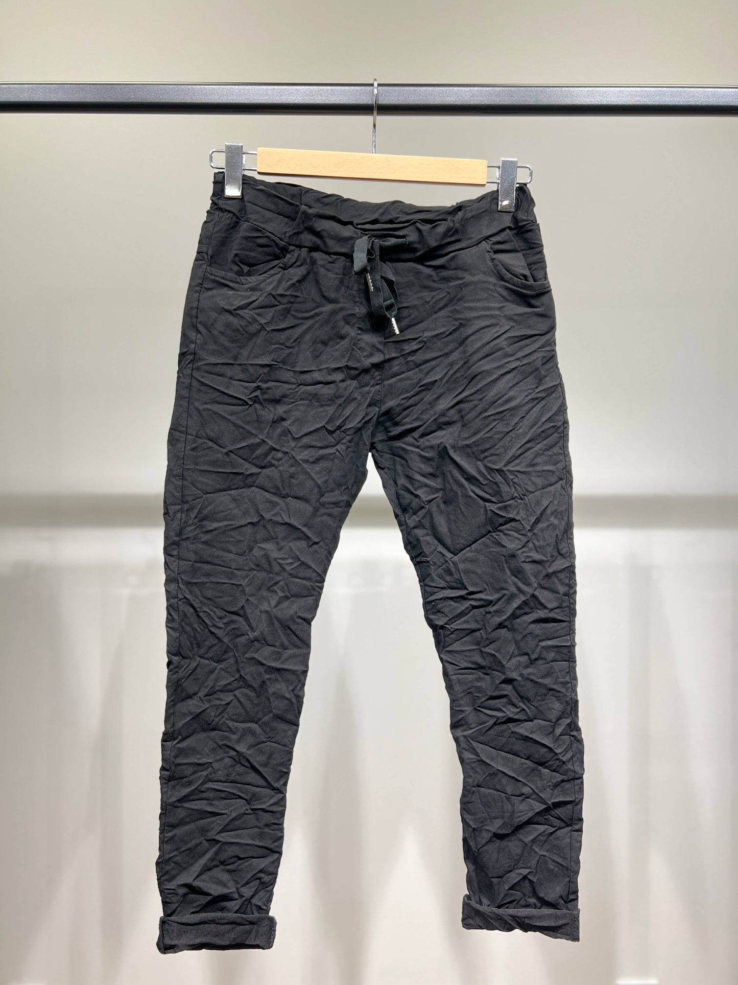 Stretch Viscose Jegging Byxor med dragsko