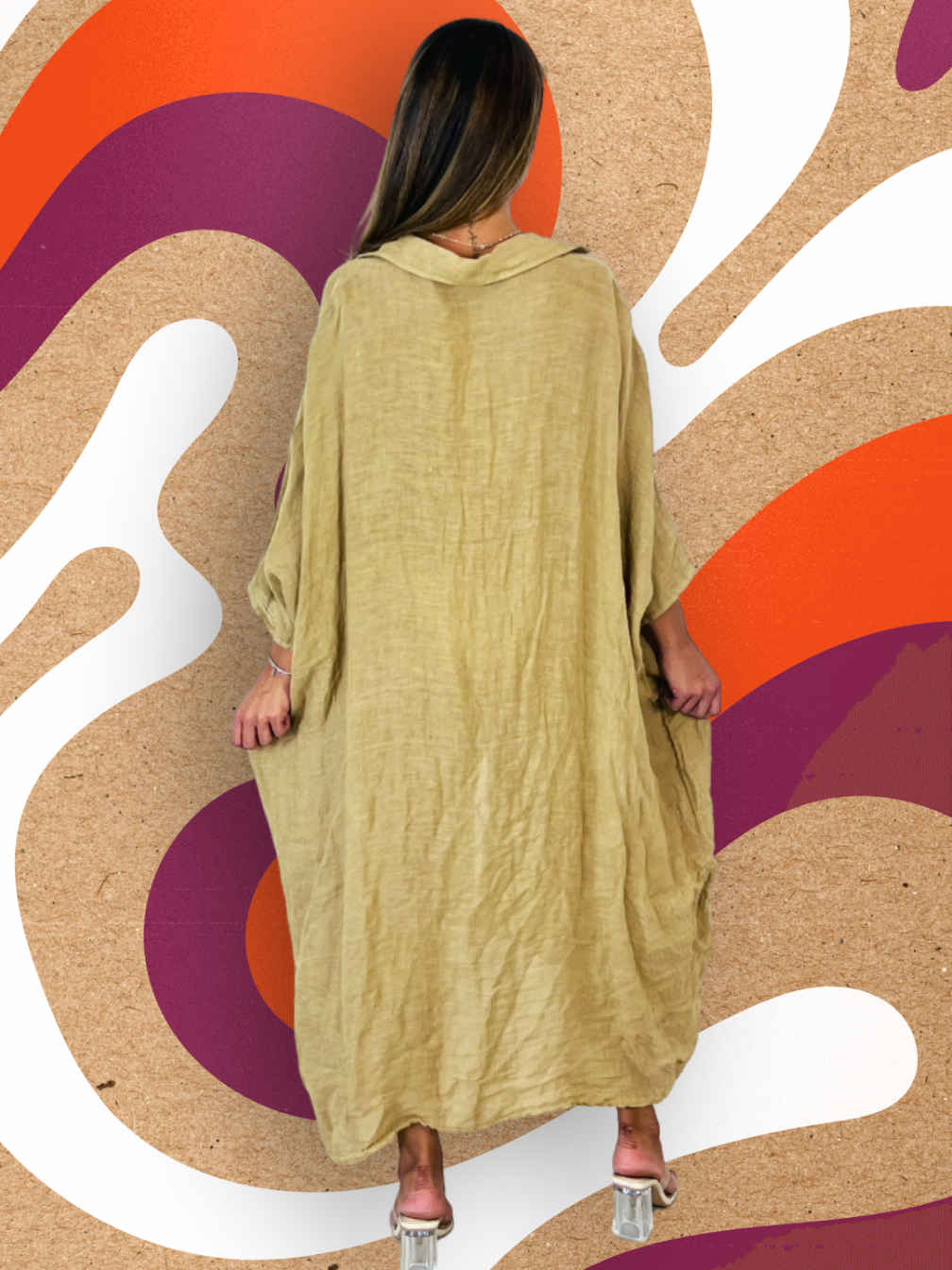KAFTAN VANLIGT LINNE 100%