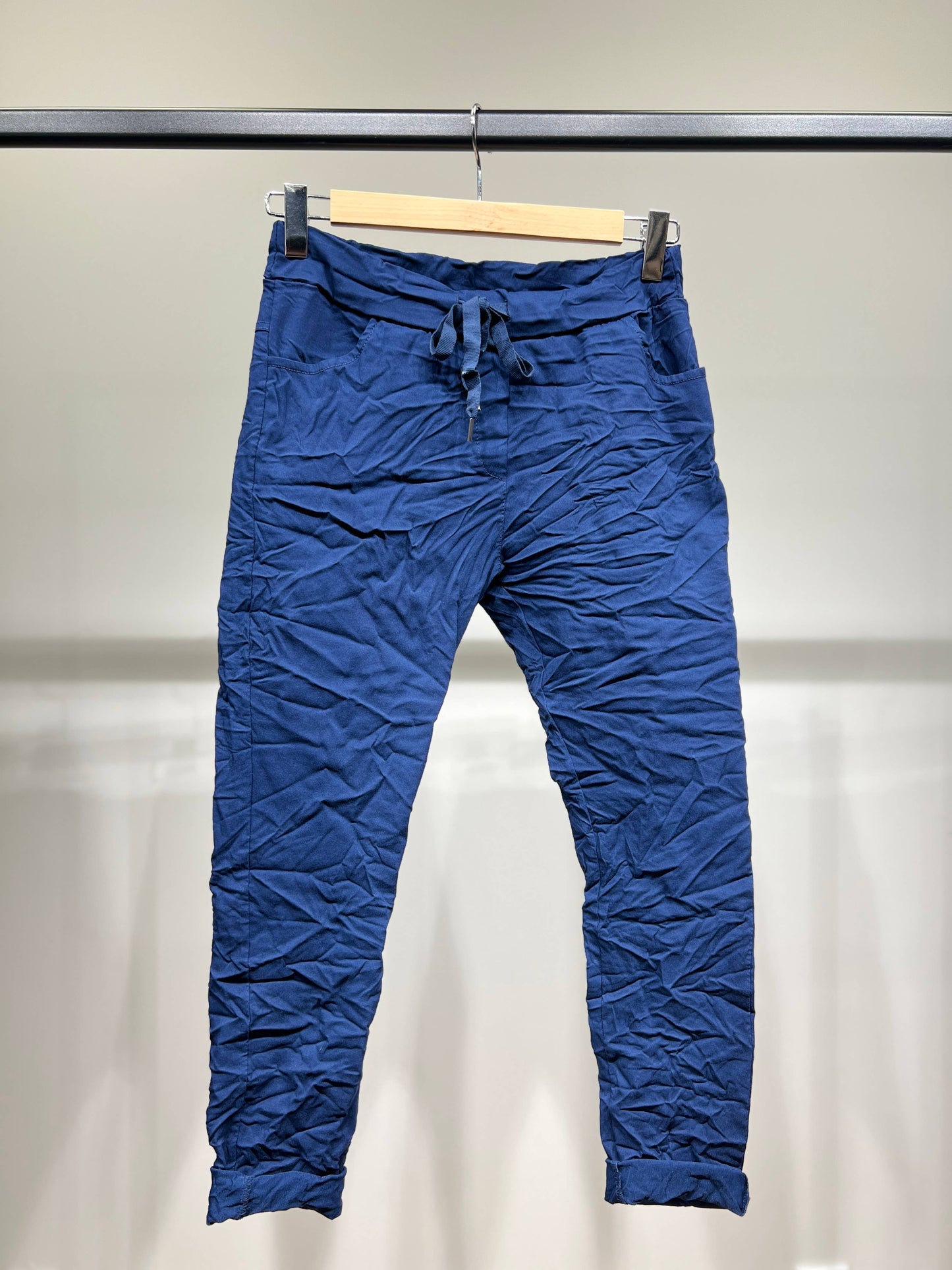 Stretch Viscose Jegging Byxor med dragsko