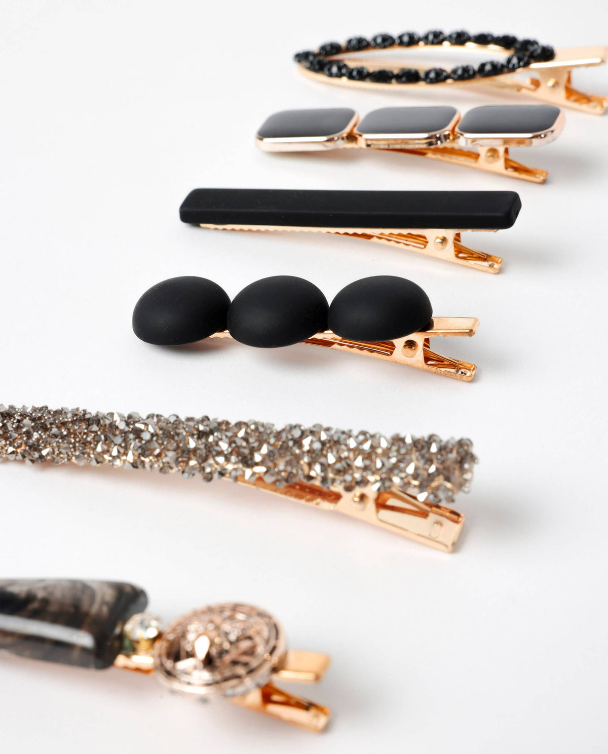 Admas Set Med Glam Luxe Hårklämmor, (Förpackning Med 12 Enheter)