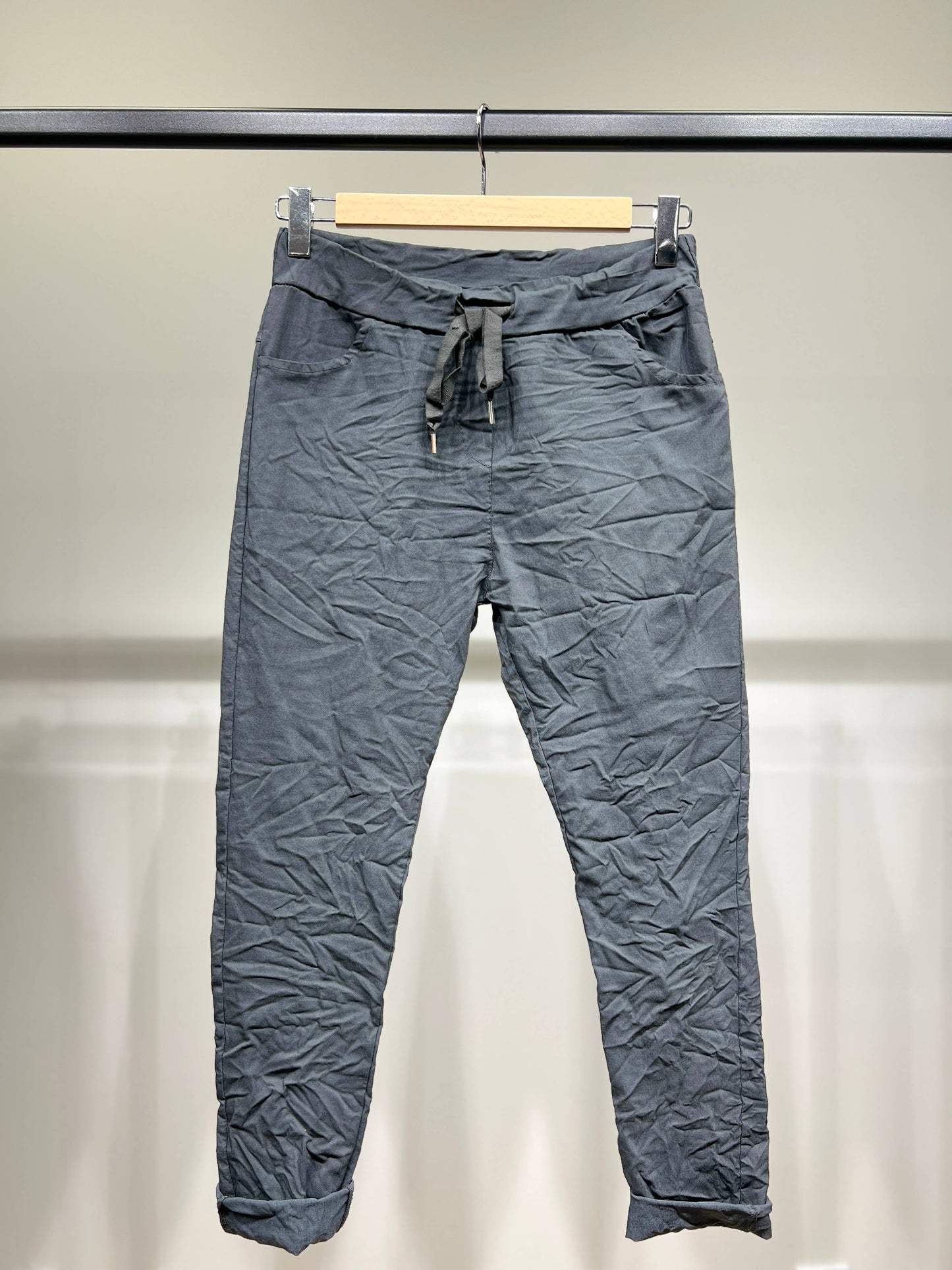 Stretch Viscose Jegging Byxor med dragsko