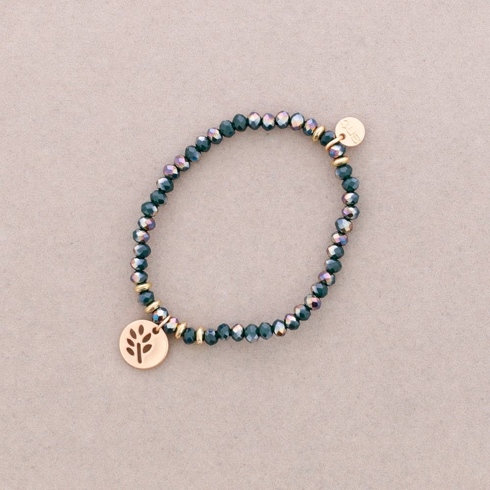 4mm fasetterat kristall elastiskt armband