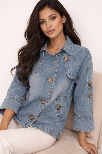 Knäppt jeansjacka URBAN CHIC