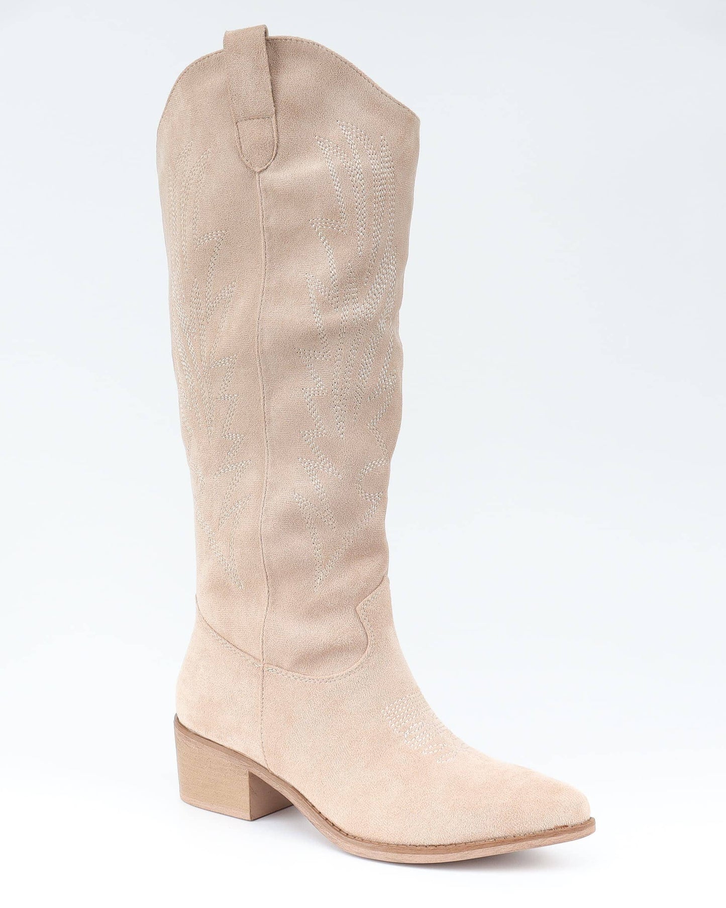 Beige cowboystövlar