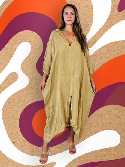 KAFTAN VANLIGT LINNE 100%