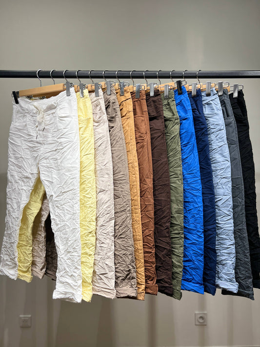 Stretch Viscose Jegging Byxor med dragsko