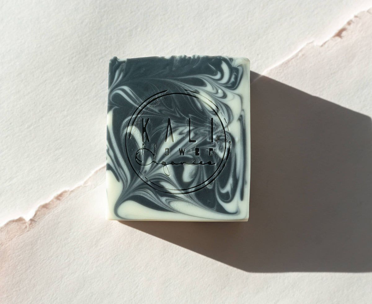 Organic artisan Soap -  Coal&Clay - Tea tree, Lavender, Mint