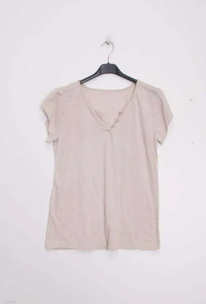 T-shirt med tunisisk krage