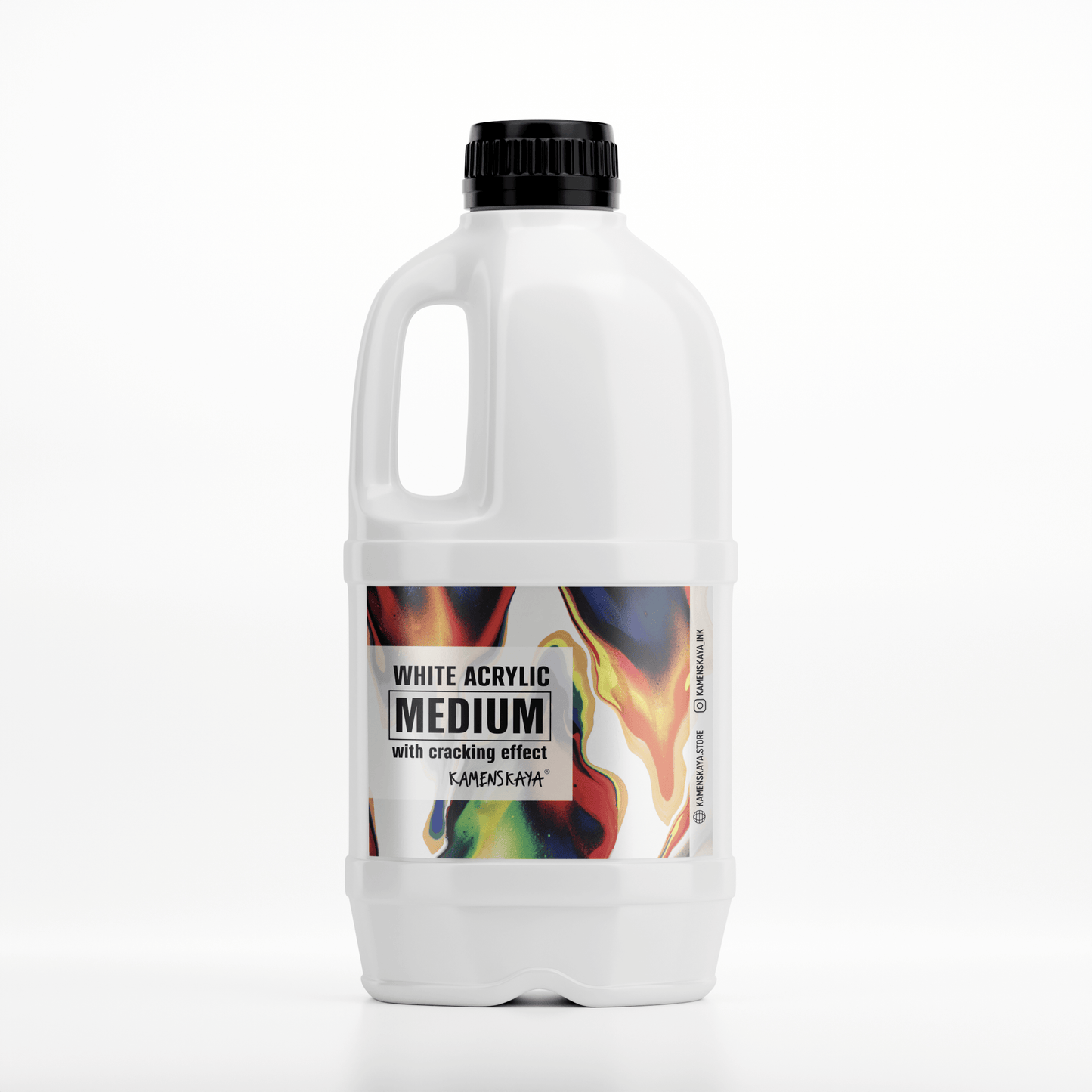 Vit akrylmedium med krackeleringseffekt