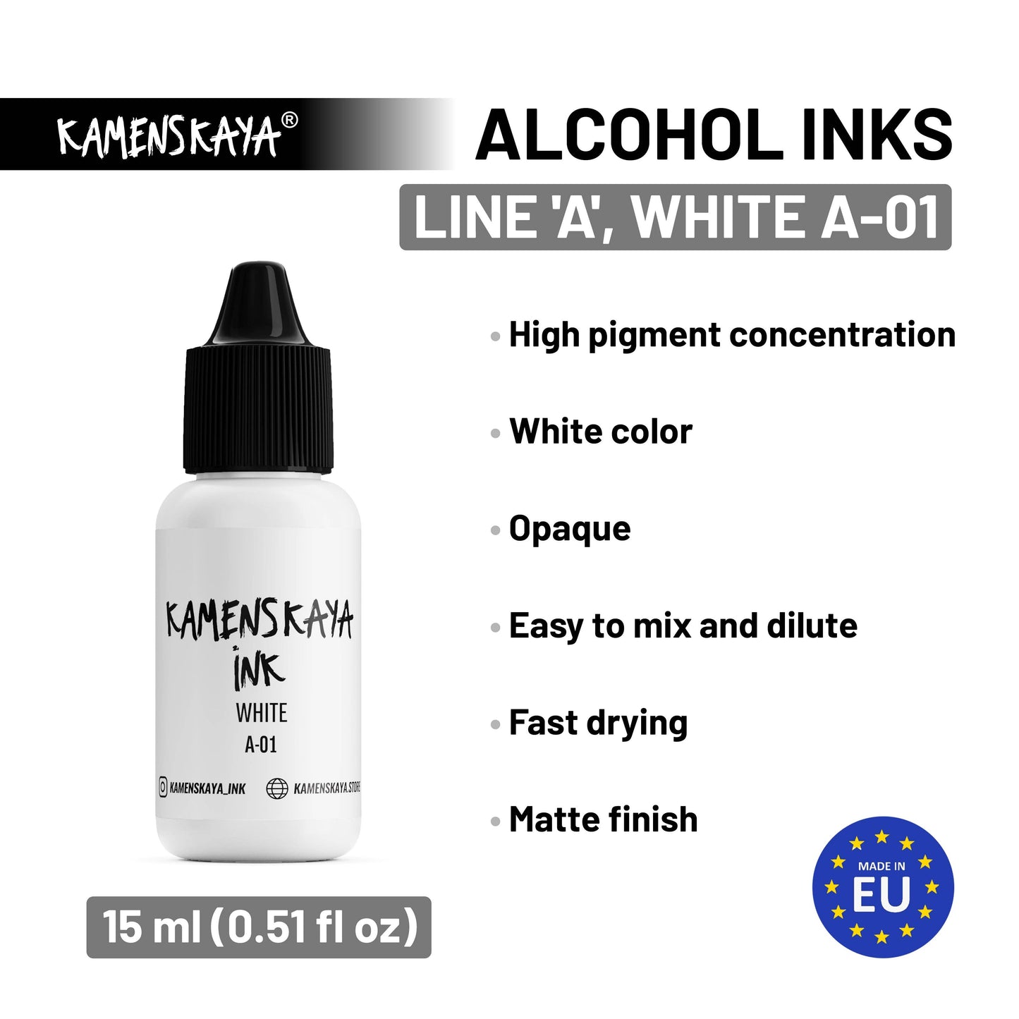 Alkoholbläck A-01 'Vit'
