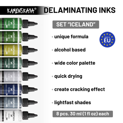 Delaminerande alkoholbläckset 'Iceland'