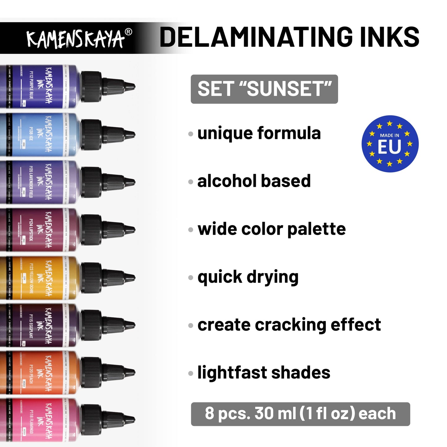 Delaminerande alkoholbläckset 'Sunset'