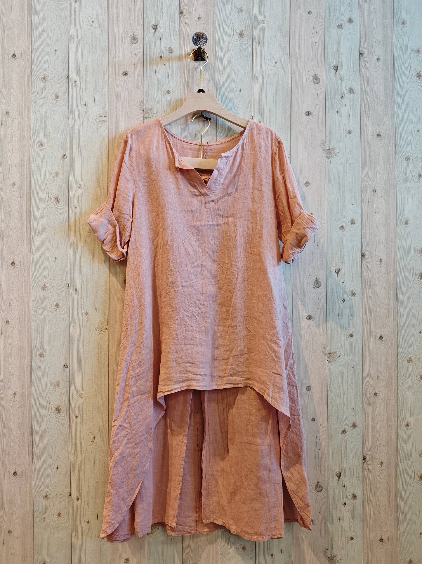 TVÅDELAD 100% LINNESATS