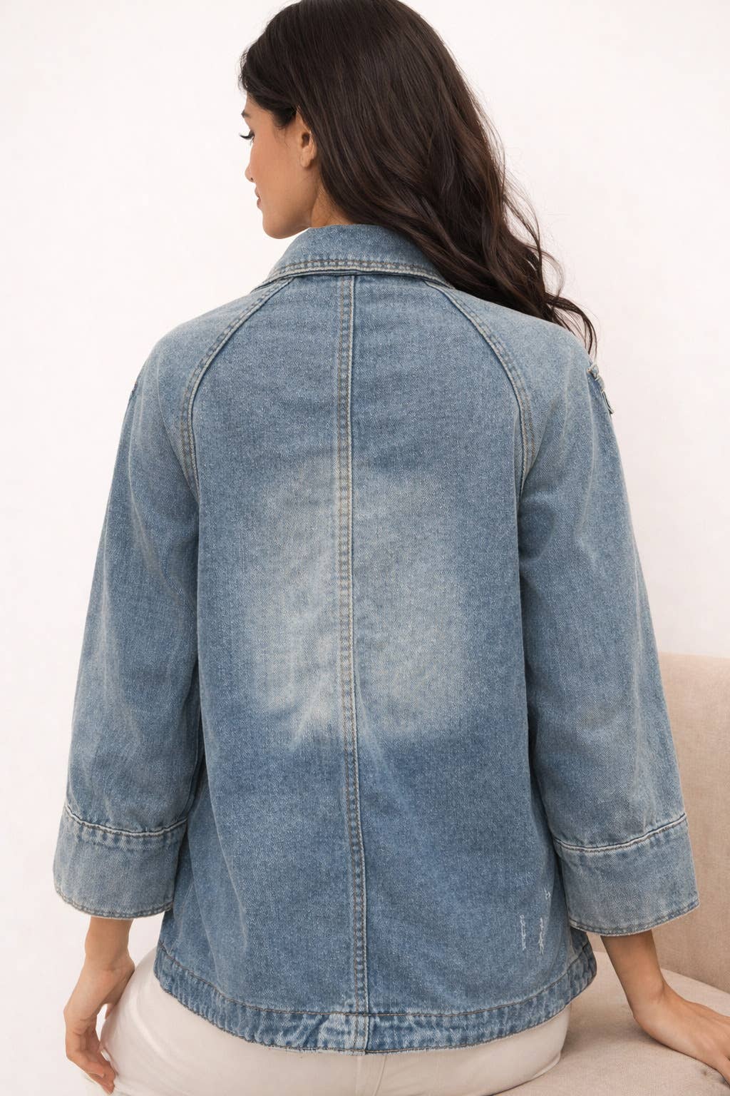 Knäppt jeansjacka URBAN CHIC