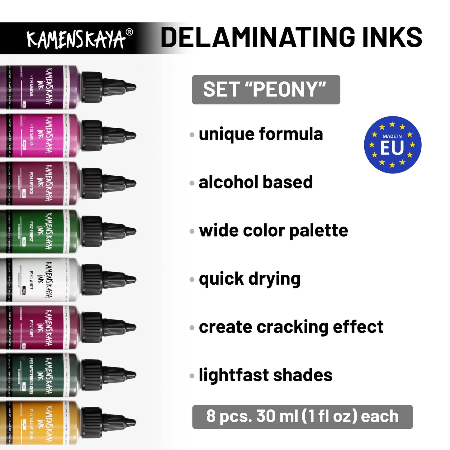 Delaminerande alkoholbläckset 'Peony'