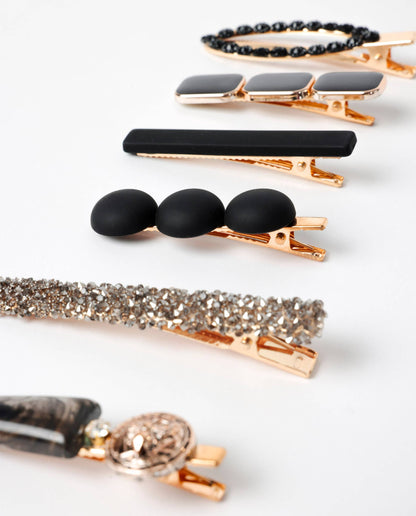 Admas Set Med Glam Luxe Hårklämmor, (Förpackning Med 12 Enheter)