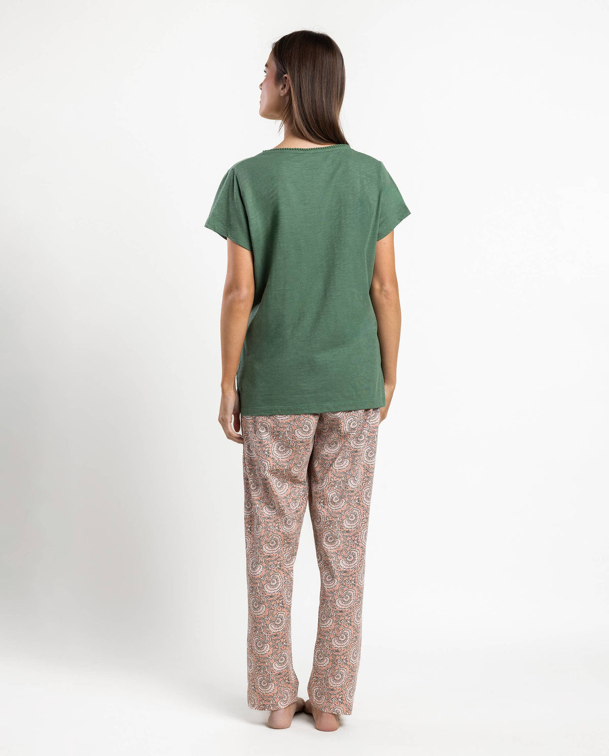 Admas Garden kortärmad pyjamas Green Garden för kvinnor