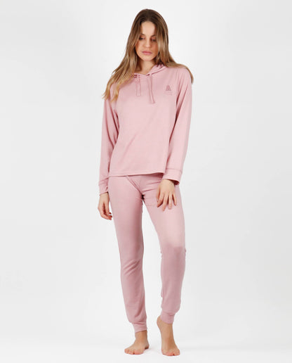 ADMAS HOME långärmad hoodie-pyjamas för kvinnor