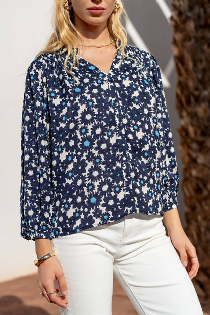 Saint Tropez- blus med tryck