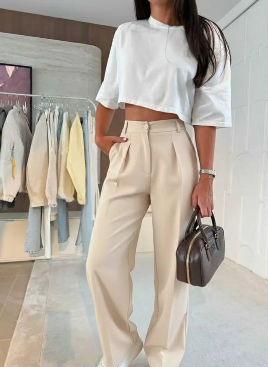 Breda byxor - beige