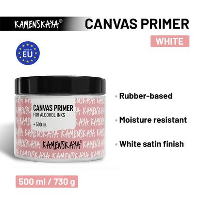 Vit canvasgrundering